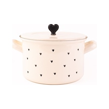Black Cupid Emaye 20cm Tencere- 3 Litre Bej