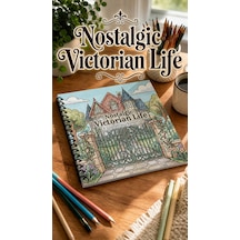 Vintage Nostalgic Victorian Life 20x20 Cm Büyük Boyama Kitabı, Çocuklar Ve Yetişkinlere
