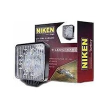 Niken Projektör Çalışma Lambası Kare 9 Ledli 12-24 Volt 1adet