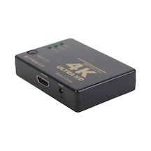 Konesam Hdmı 3 Giriş 1 Çıkış Seçici, 4k Ultra Hd Video, Uzaktan Kumanda İle Otomatik/manuel Değişim, Ses-video Eş Zamanlı Aktarım Kumanda Pil Yok