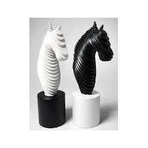 Özel Tasarım Polyester At Büstü Dekoratif Obje 25x14 Cm