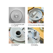 Gıda Sınıfı 316 Paslanmaz Çelik Büyük Kapasiteli Termos Bardak,1100 Ml Avokado Yeşili