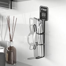 Lichen Banyo Demir Saç Maşası Rafı, Banyo Elektrikli Pano Siyah