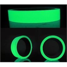 1 Adet 4mt Fosforlu Bant Şerit Karanlıkta Işık Veren Bant Yeşil F