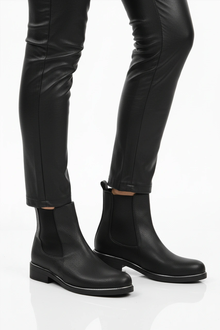 Pierre Cardin Siyah Floter Kürklü Kadın Chelsea Bot Çok Renkli