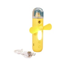 Plastik El Fan, Sessiz Ve Basit, Öğrenci Yurtta Büyük Rüzgar Taşınabilir Fan Için Uygun 2436 Sarı