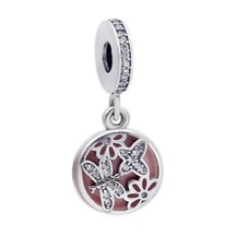 Nur Silver Pembe Sallantılı Gümüş Charm Nur-bl00235