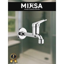 Krom Mix Aç-kapa Lavabo Tuvalet Bahçe Musluğu