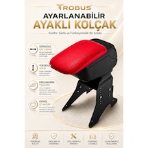 Trobus Tofaş Kartal 1988-2002 Uyumlu Kırmızı Ayaklı Sürgülü Kolçak Ayarlanabilir Yükseklikli