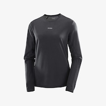 Salomon Shakeout Core Ls Kadın Koşu Tişört Deep Black Lc2426100 Siyah