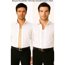 Lirona 16852 Tekli Paket Erkek Premium Kumaş Görünmez Atlet Pamuklu Moda Ten