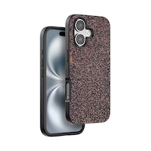 Magicool Onegif Apple iPhone Uyumlu 16 Plus Bright Simli Kapak - Derin Mor