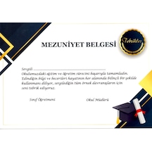 Mezuniyet Belgesi 20 Adet A5 Boyut Model 2