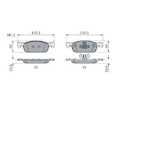 Bosch 0986424021 Ön Fren Balatası Renault Clıo Iv 12 Symbol Iıı 13 Dacıa Sandero Iı13 Logan Mcv Iı 14 Logan Iı 13 0.9tce 1.0sce 1.2 1.2tce 1.5dci 1.6