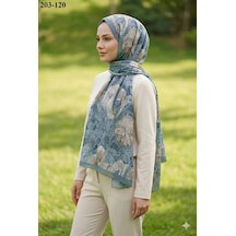 Moonscarfs Moonscarf Bambu Kraş Pamuk Şal Cam Göbeği 203-120 Çok Renkli
