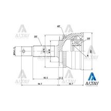 MAHER 1725 Aks Kafası Dış Accent 06-11 Era Dizel Absli 48 Diş 25X23X50