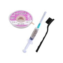 Flux Lehim Toplama Temizleme Fırçası ve Sökme Teli 2.0 MM 1.5 M