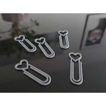 3d Baskı Kalp Figürlü Ataç - 10lu Set - Gri