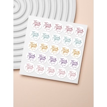 Desenli Thank You Teşekkür Stickers Paketleme Çıkartma Pytkstk91