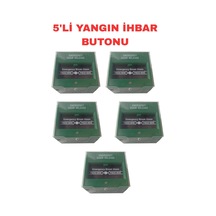 Sarkey Sr-704 Yangın İhbar Kır Bas Butonu Tekrar Kullanılabilir Yüzeye Montaj Acil Durum Alarm Butonu 5 Adet
