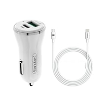 Araç Çakmaklık Şarj Başlığı 2 Usb 12-24v 18w