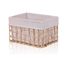 The Mia Braid Hasır Organizer Sepet Naturel 30x22x19 Cm