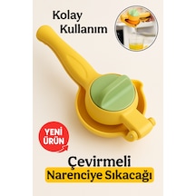 Pratik Kolay Kullanım Çevirmeli Portakal Narenciye Limon Sıkacağı Plastik Diğer