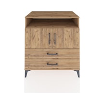 Kronos Şifonyer 3 Raflı 2 Çekmeceli 2 Kapaklı 88x59x96 Çam-çam Çam