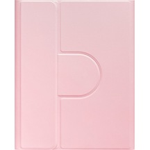 İpad 360 Dönebilen Pembe 10.9/11" Manyetik Dokunmatik Bluetooth Klavye Kılıfı