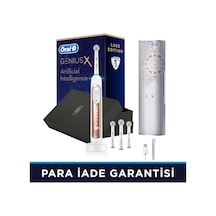Oral-B Genius X AI Şarj Edilebilir Diş Fırçası Rose Gold + 4 Başlık + Seyehat Çantası