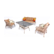 Serenity Üçlü Rattan Bahçe Balkon Oturma Grubu Rehome