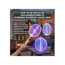 Şarjlı Katlanır Pratik Kullanım Asılabilir Raket Uv Işıklı Elektrikli Sivrisinek Öldürücü Sinek Öldürücü Kovucu Sineksavar Cız