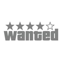 Wanted Sticker 17x17 Cm Gri