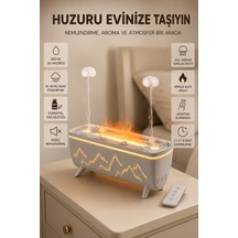 Aroma Difüzörü 280 Ml Yağmur Damlası Efektli Hava Nemlendirici Uzaktan Kumandalı Led Işıklı
