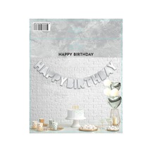 Happy Birthday 3d Yazı Gümüş Içi Dolu Model Diğer