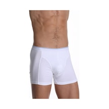 Çift Kaplan Erkek Elastanlı Beyaz Boxer 889