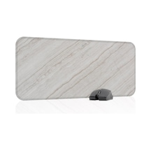 Beyaz Mermer Desenli Oyuncu Gaming Mouse Pad Kauçuk Kaymaz Taban Mousepad V2, 70x30 Xl
