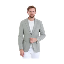 Hatemoğlu Gri Slim Fit Kareli Mono Yaka Klasik Ceket 14293024d001 140 Gri