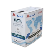 A-Link Al-Cat06 Gri Cat6 Utp 305 Mt. 24 Awg 0.50Mm Network Kablo