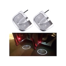 Sones 2 Adet Led Araba Kapı Hoşgeldiniz Logosu Araba Marka Gölge Işık Lazer Projektör Lambası Chevrolet İçin Gümüş