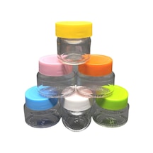 Cam Elips Kavanoz Renkli Kapaklı 40 Ml 120 Adet Diğer