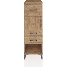 Kronos Dolap Tek Raflı 3 Çekmeceli Tek Kapaklı 44x59x134 Çam-çam Atlas Çam