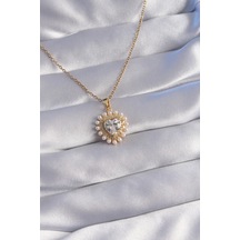 Mey İthalat 316l Çelik Zincir Gold Renk İncili Zirkon Taşlı Kalp Tasarımlı Kolye - Özel Seri Meyeb6682ad4b758626d6de0ca216 altın