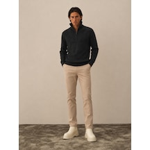Xint Antrasit Doğal Yün Dokulu Regular Fit Kazak 801734