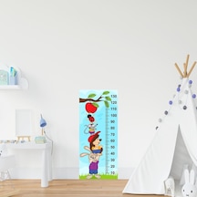 Çocuk Odası Bebek Odası Boy Ölçer Boy Cetveli Sticker Hayvanlar E