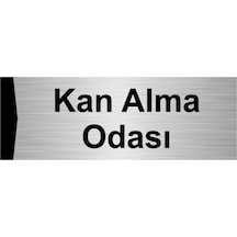 Kan Alma Odası 5x20cm Gümüş Renk Metal Yönlendirme Levhası