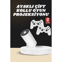 Projeksiyon Cihazı Video Oyun Konsolu Projektör Taşınabilir Ayaklı Çift Kollu 4k Çözünürlüklü