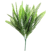 Yapay Bitki Kabarık Susam Bitkisi Demeti 7 Dal Garnitür Aranjman Dikey Bahçe 40 Cm Yeşil Beyaz - Yeşil