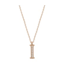 925 Ayar Gümüş Rose I Harfi Kadın Gümüş Kolye Rose Gold