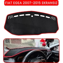 Fıat Egea 2007-2021 Modellerine Uygun Ekransız Torpido Koruma Halısı Kırmızı Kenar